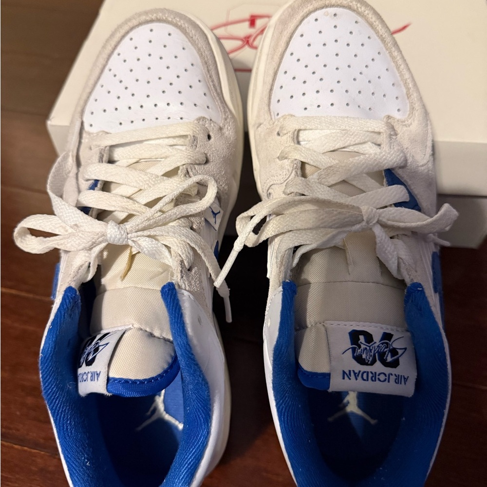 Jordan Stadium 90  Kids' Sneakers in White and Blue with original box